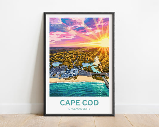 Cape Cod Travel Poster - Breathtaking Sunset
