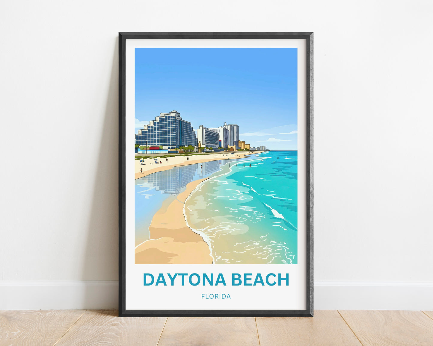Daytona Beach, Florida Travel Poster - Coastal Escape