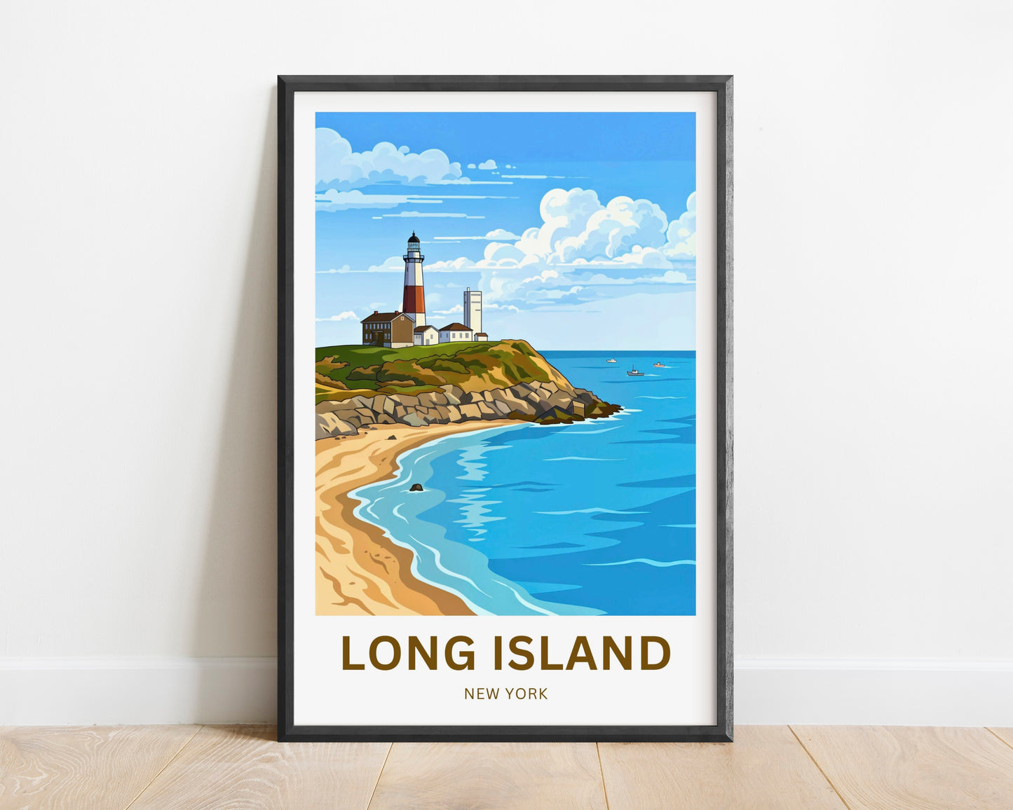 Long Island Travel Poster -  Montauk Lighthouse
