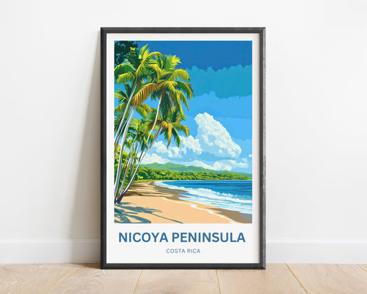 Nicoya Peninsula Travel Poster  - Mesmerizing Waters and Natures of Costa Rica