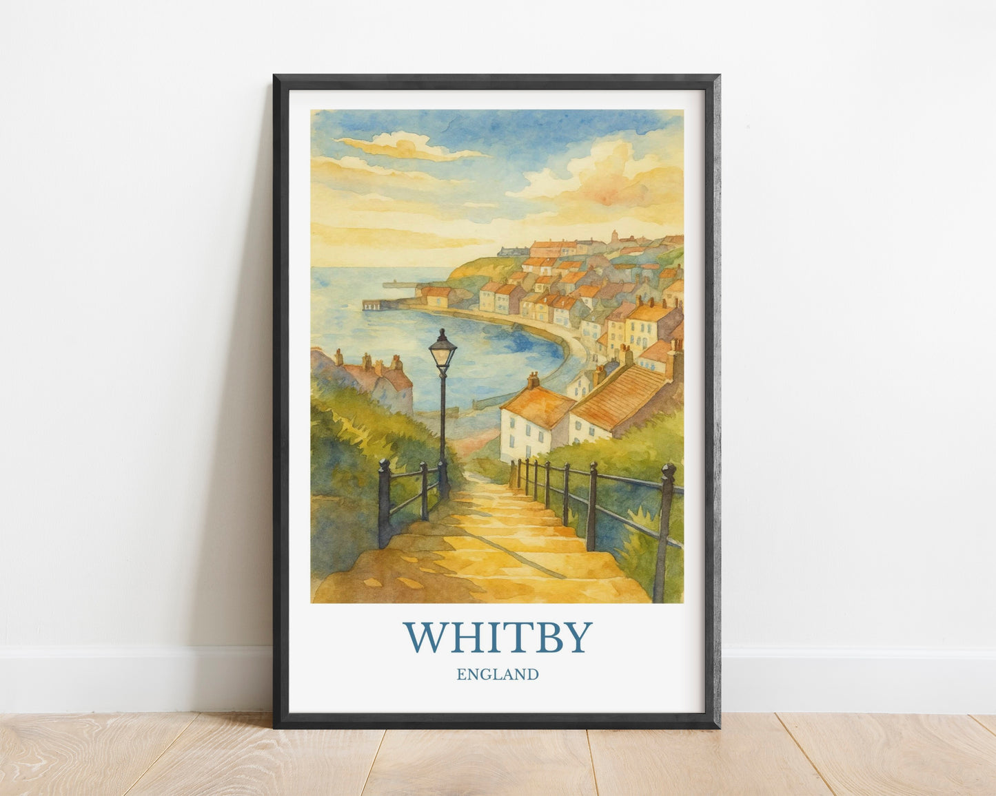 Whitby, Watercolor design poster, Whitby Print, Whitby Wall Art