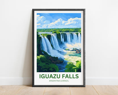 Iguazu Falls Travel Poster - Argentina & Brazil’s Enchanting Natural Wonder