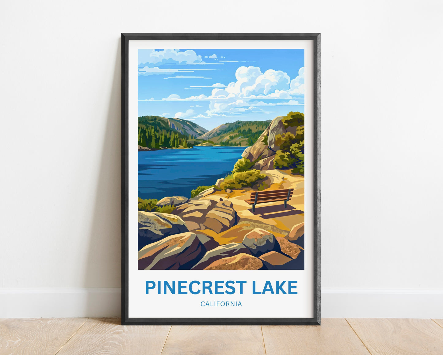Pinecrest Lake Travel Poster - California Alpine Escape