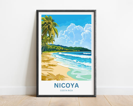 Nicoya Peninsula Travel Poster  - Captivating Costa Rica Shores