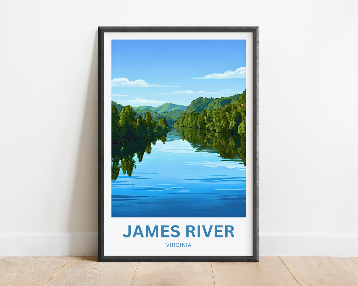 James River Travel Poster - Virginia
