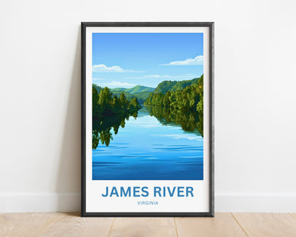 James River Travel Poster - Virginia