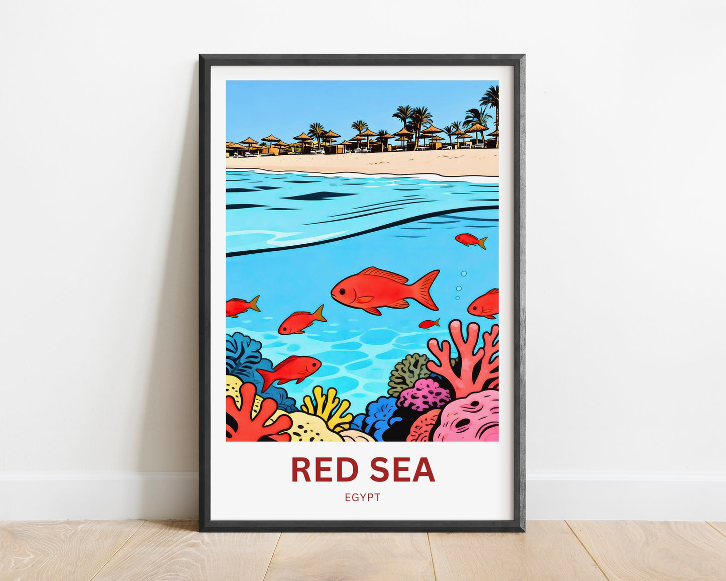 Red Sea Travel Poster - Underwater Paradise