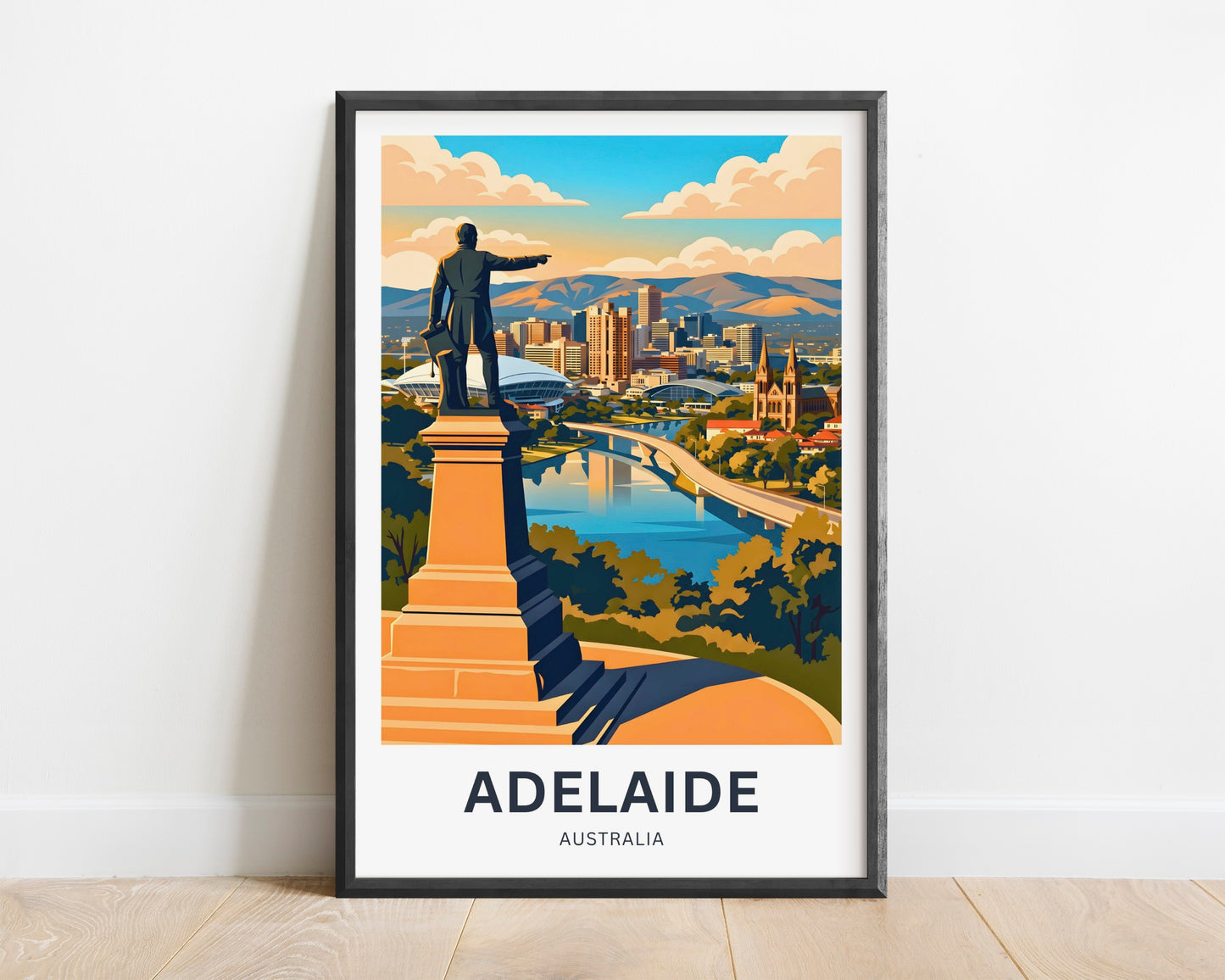 Adelaide Travel Print - City View