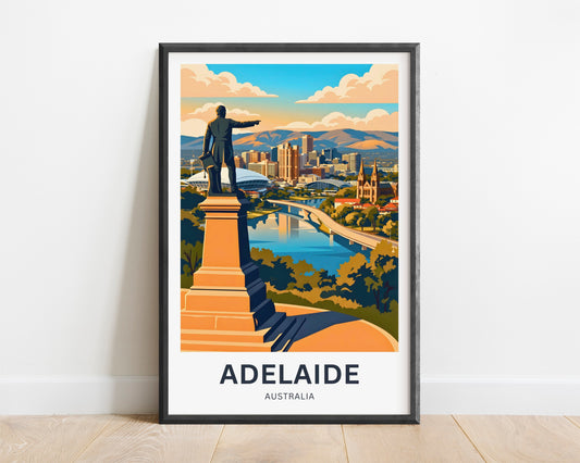 Adelaide Travel Print - City View