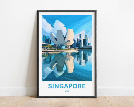 Singapore Travel Poster - Urban Symphony