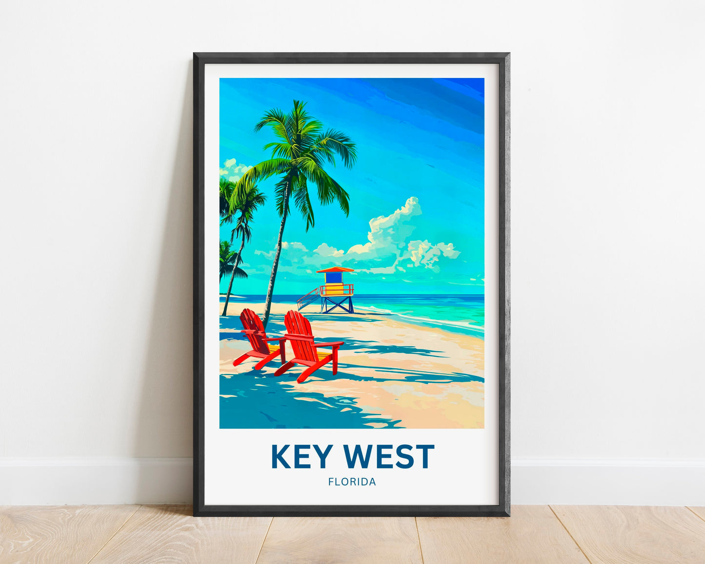 Key West Travel Poster - Florida Serene Beach