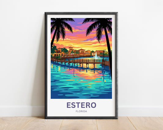Estero Travel Poster - Coastal Living
