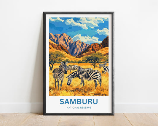 Samburu National Reserve Travel Poster - Untamed Beauty