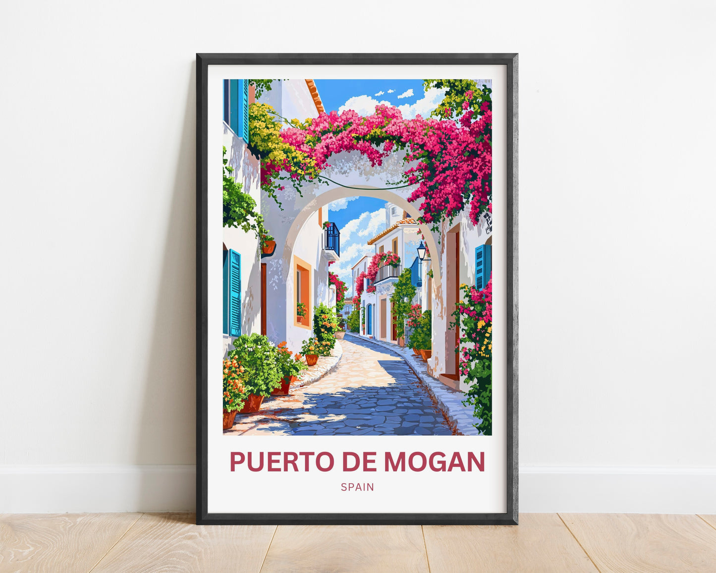 Puerto de Mogán Travel Poster - Captivating Street View
