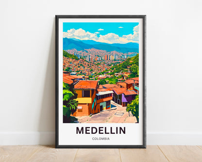 Medellín Travel Poster - A Jewel in the Colombian Mountains