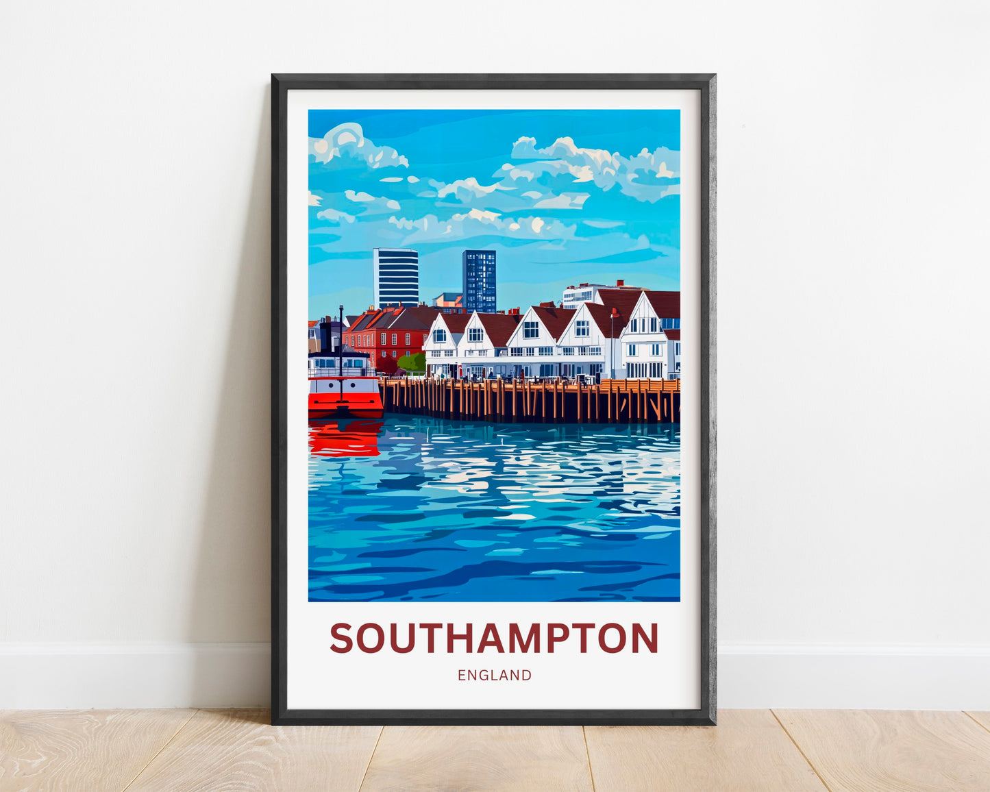Southampton Travel Poster- Seaside Spirit England