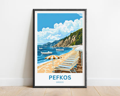 Pefkos Travel Poster - Greece