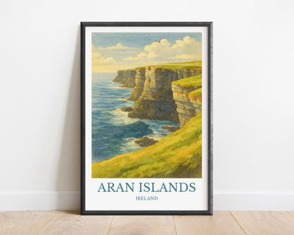 Aran Islands, Watercolor design poster, Ireland Print, Aran Islands Wall Art