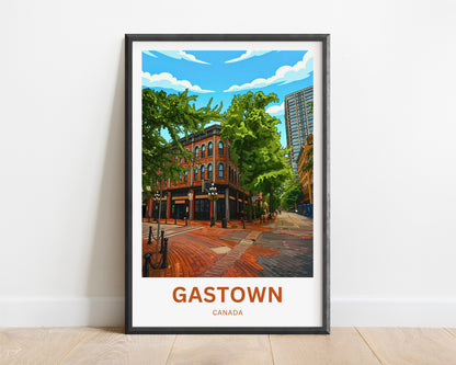 Gastown Travel Poster - Old Meets New