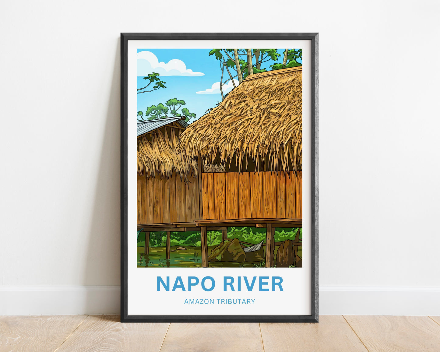 Napo River Travel Poster - Amazon River Life