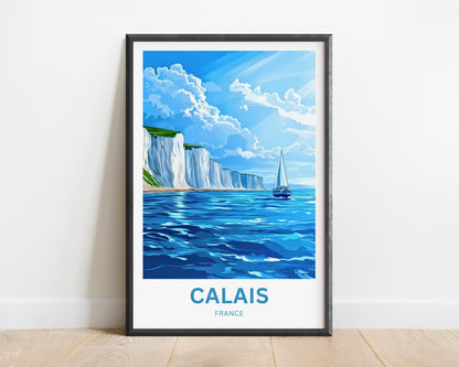 Calais Travel Poster - Blue Seas