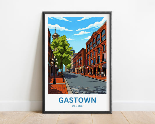 Gastown Travel Poster - Cobblestones Street