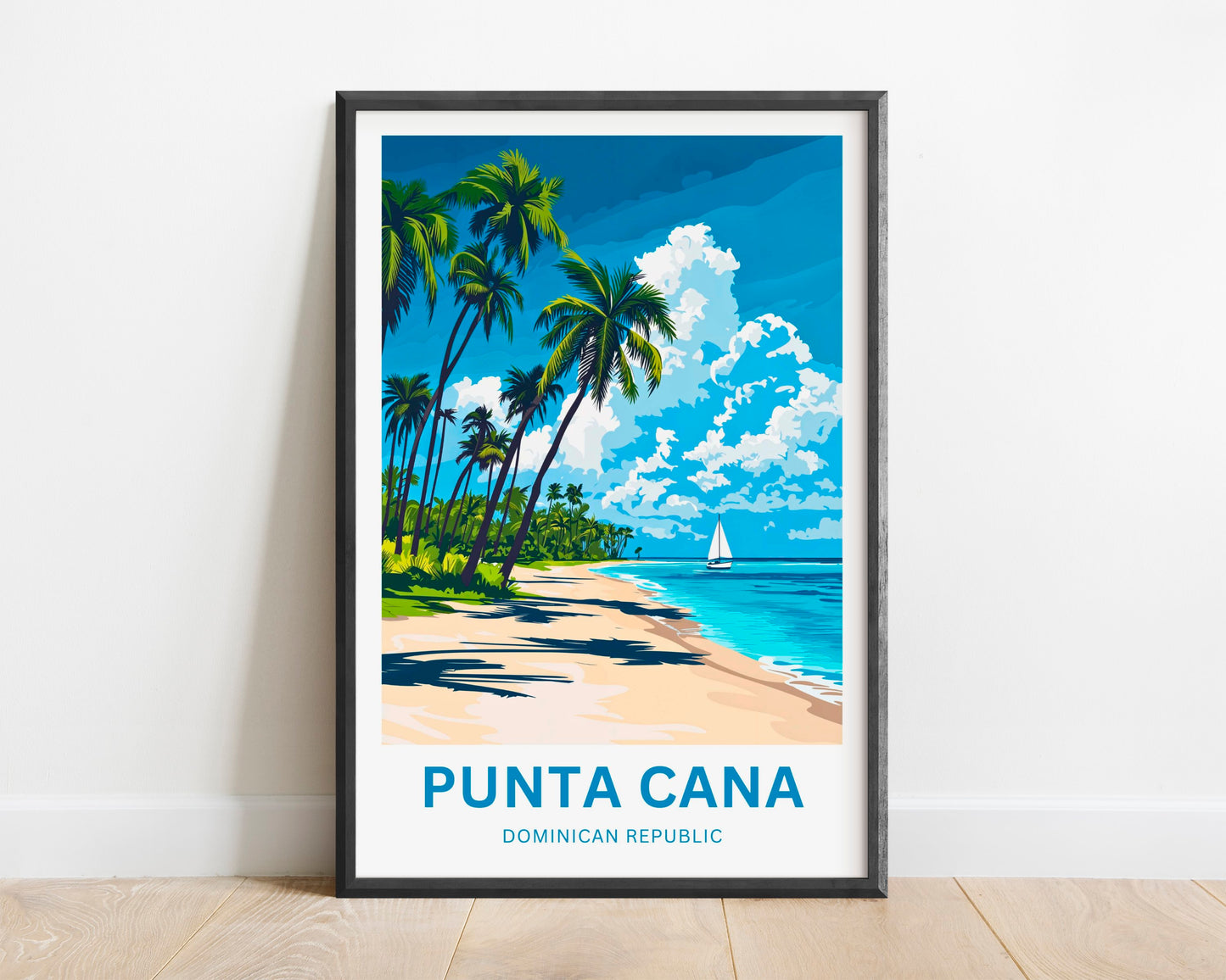 Punta Cana Travel Poster - Charming White Sandy Beach