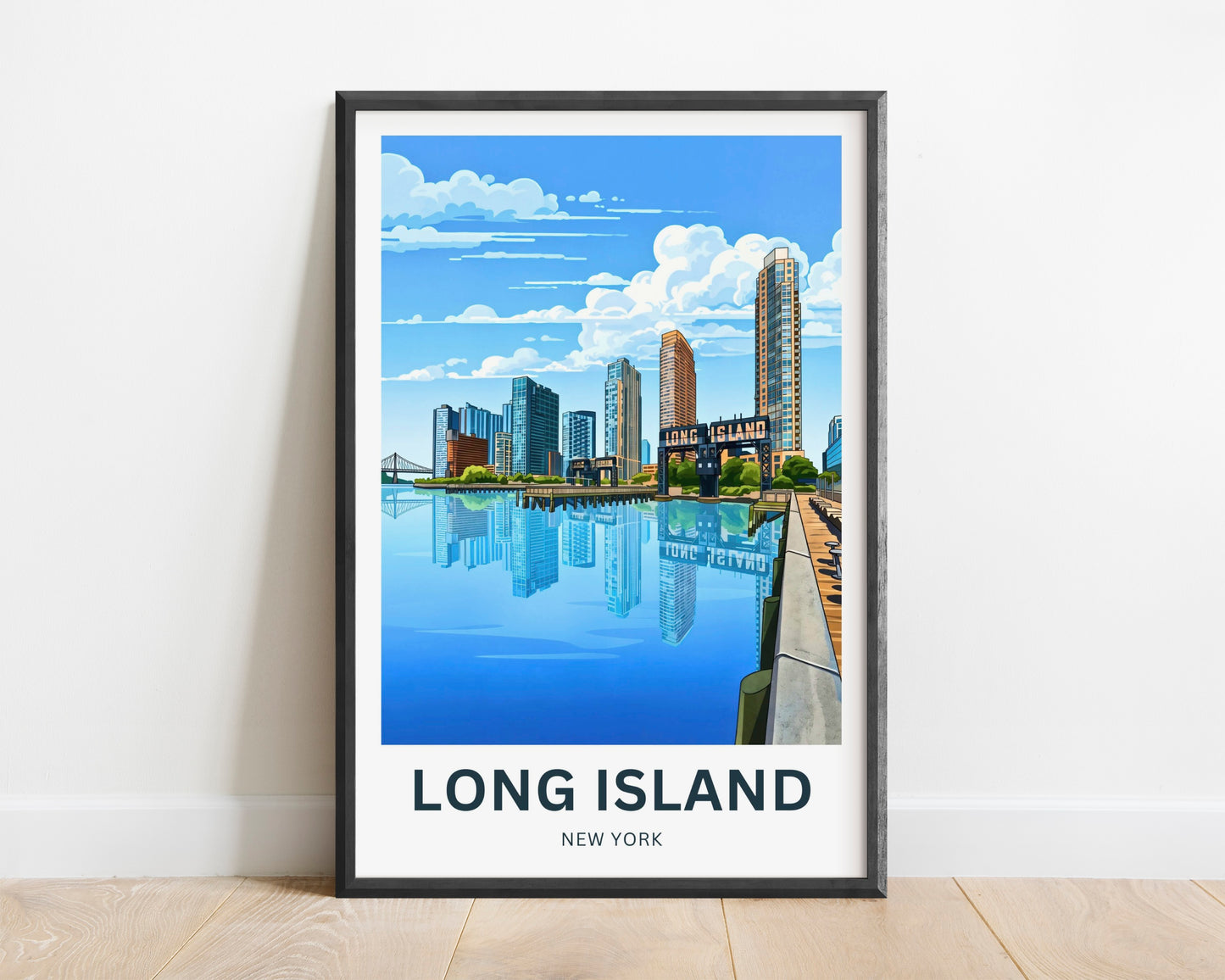 Long Island Travel Poster -  Skyline
