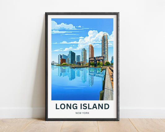 Long Island Travel Poster -  Skyline