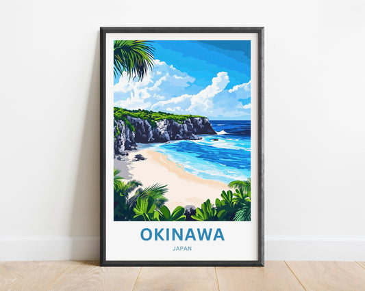 Okinawa Beach Travel Poster  - Japan