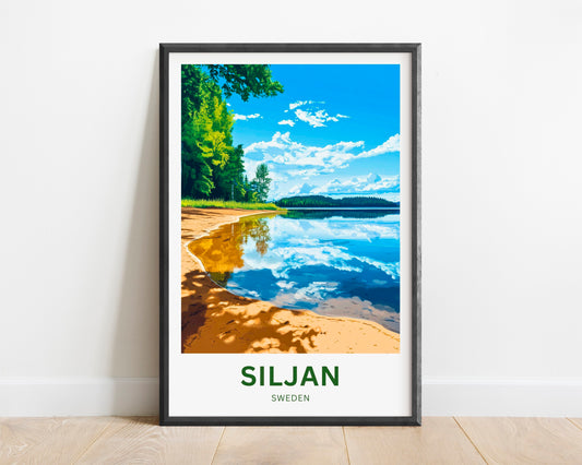 Lake Siljan Travel Poster - Sweden Nature's Nordic Jewel