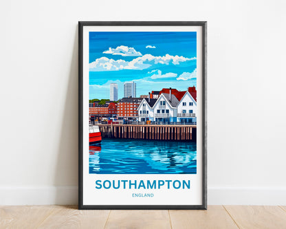 Southampton Travel Poster- Gateway to the Sea England