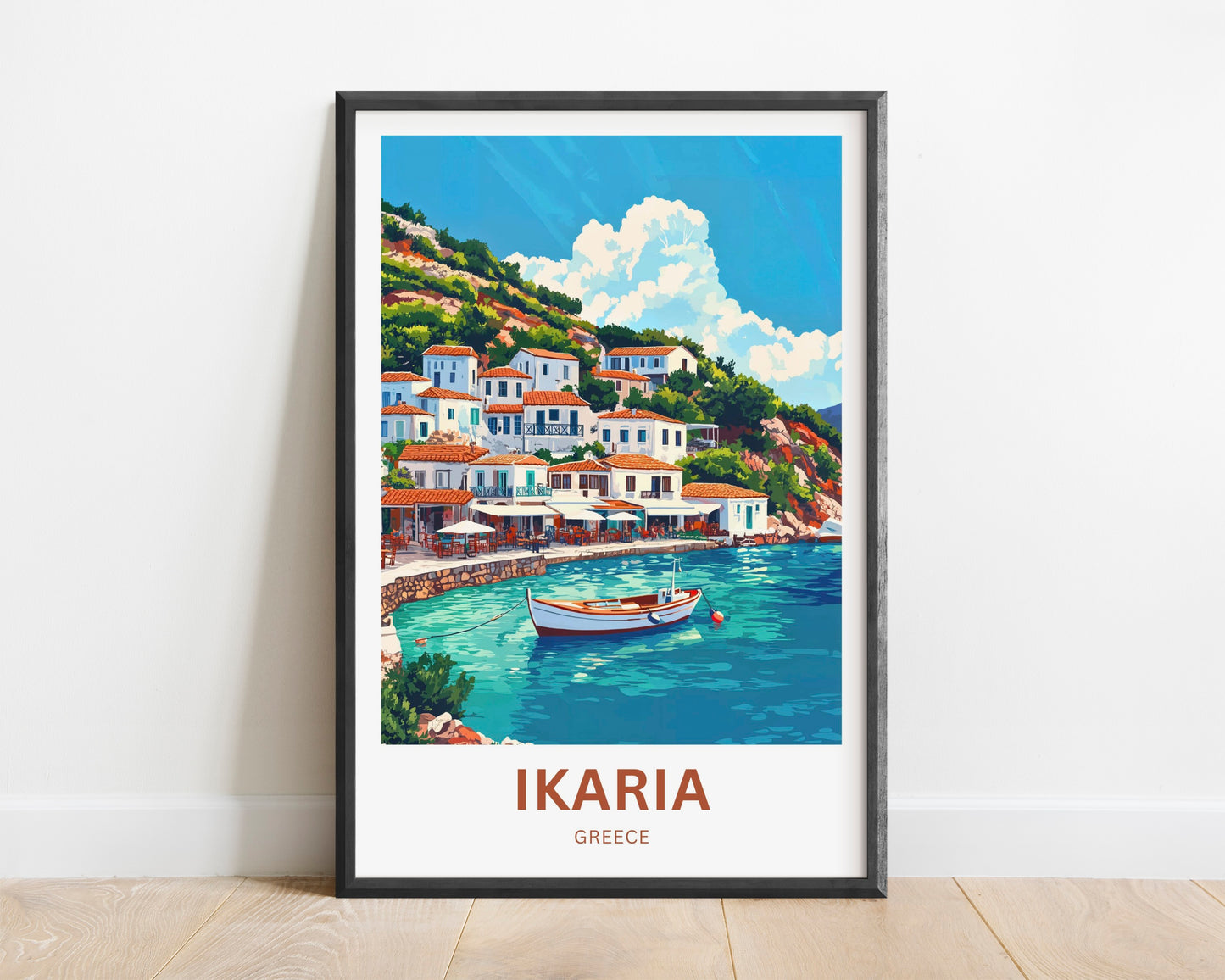 Ikaria Beach Travel Poster  - Harbor Haven