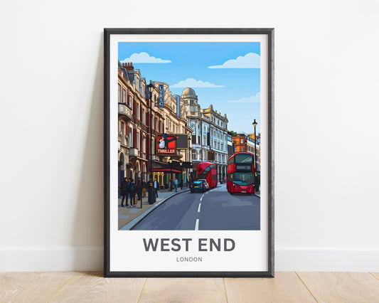 West End Travel Poster - Street, London