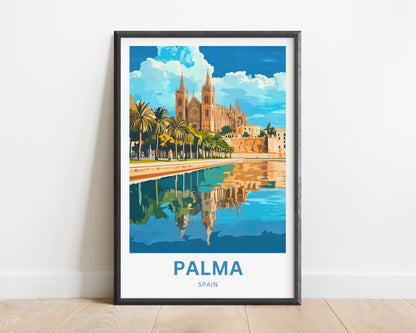 Palma Travel Poster - Mallorca Heart of the Balearic Islands