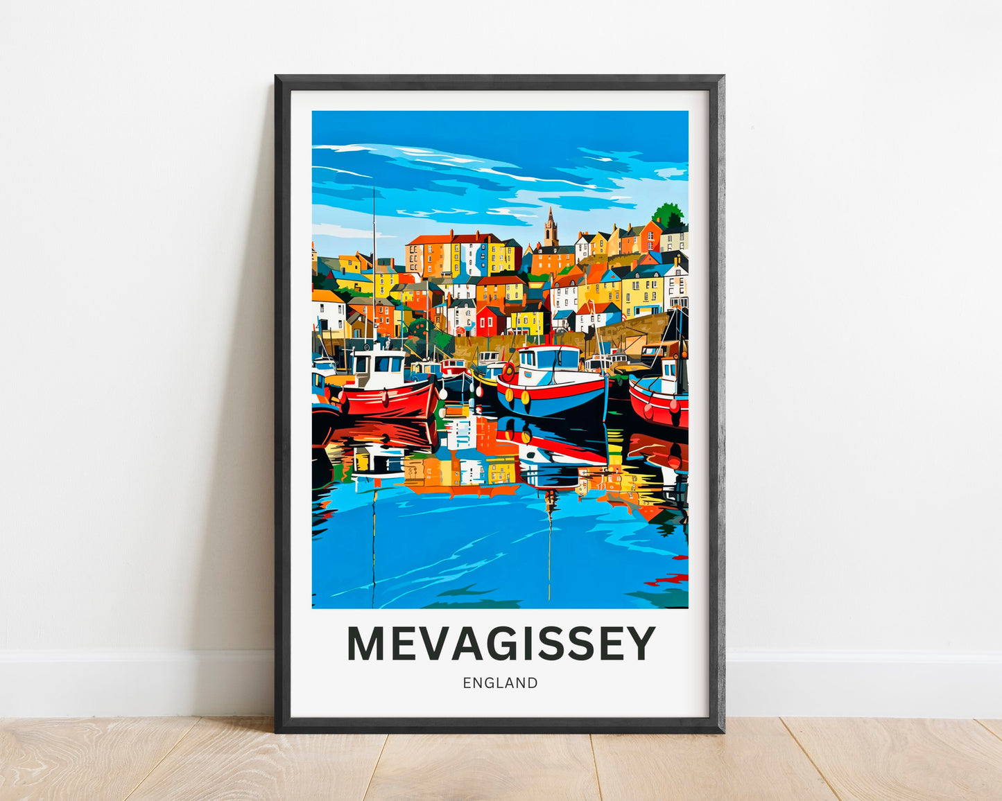 Mevagissey Travel Poster-England Coast Life