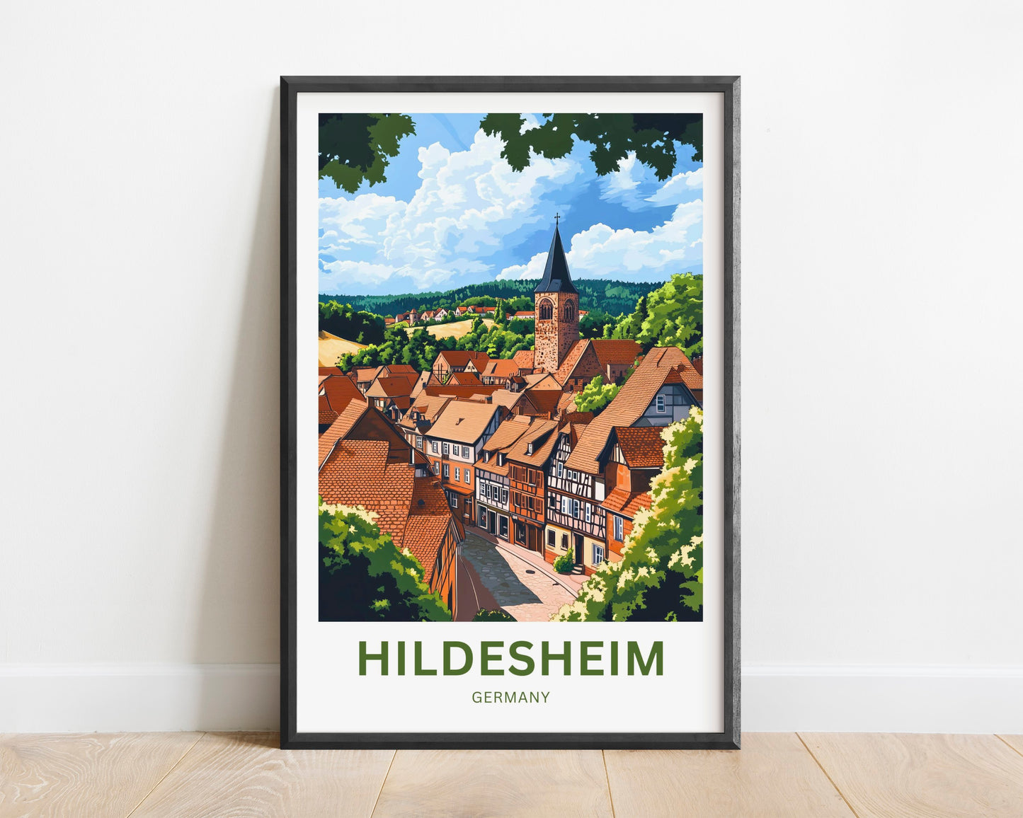 Hildesheim Travel Poster- Germany’s Medieval Jewel