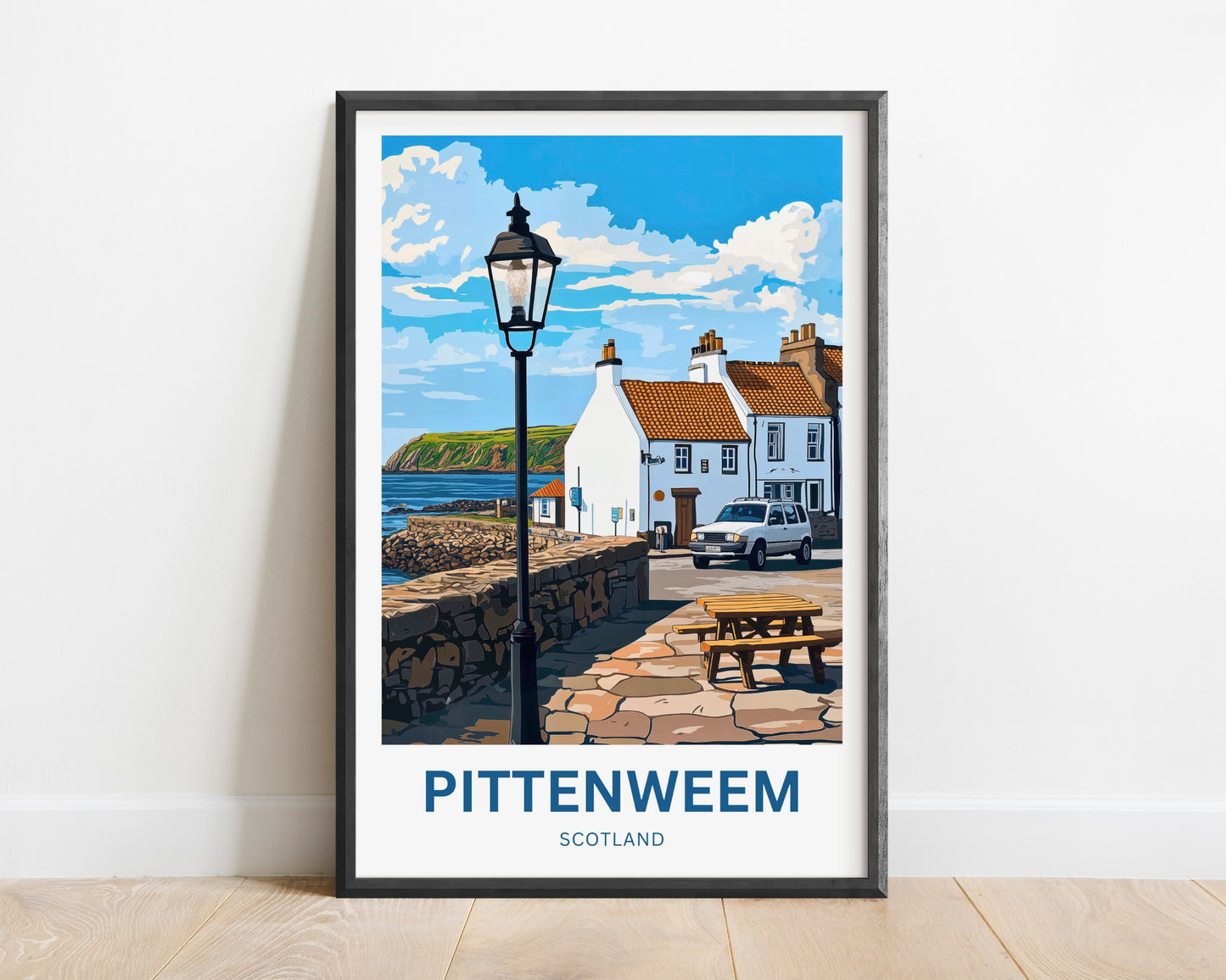 Pittenweem Travel Poster - Enchanting Scotland Harbor Village