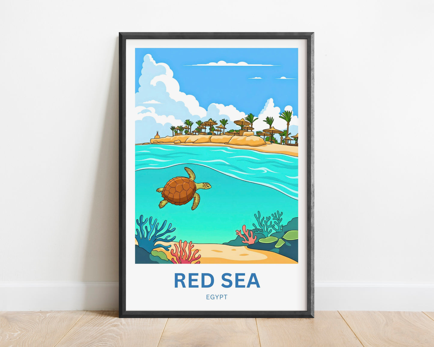 Red Sea Travel Poster - Ocean Secrets