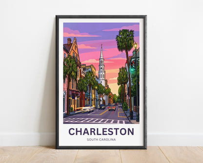 Charleston Historic District Travel Poster