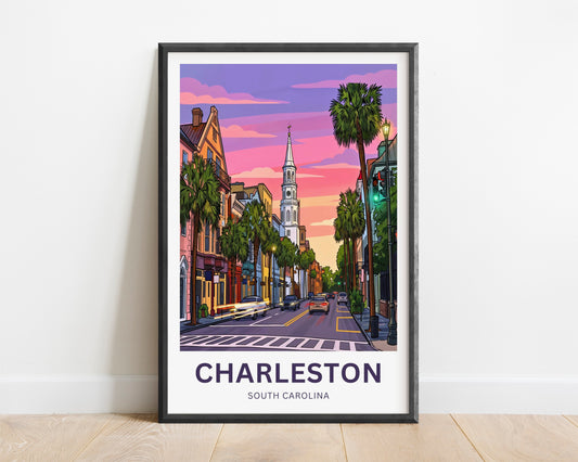 Charleston Historic District Travel Poster