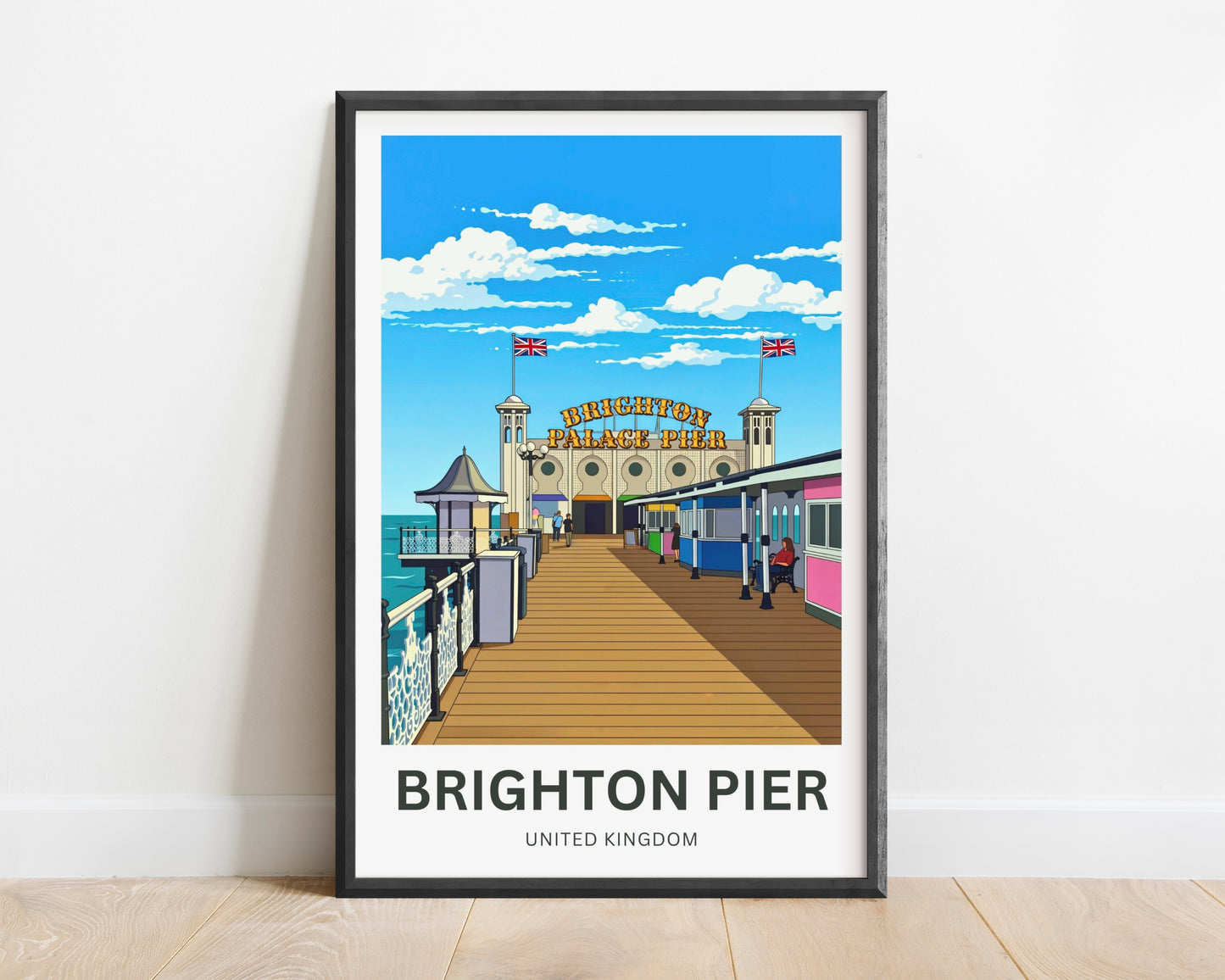 Brighton Pier Travel Poster - Coastal Joy