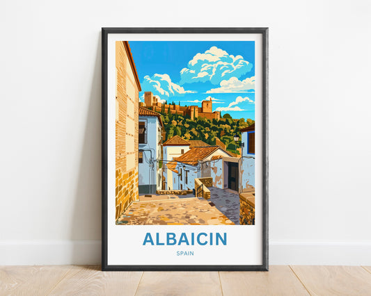 Albaicín Travel Poster - Meets the Alhambra