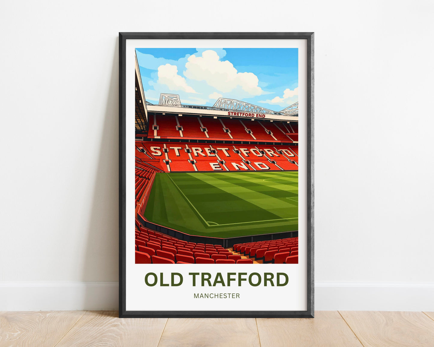 Old Trafford Travel Poster- Home of the Reds