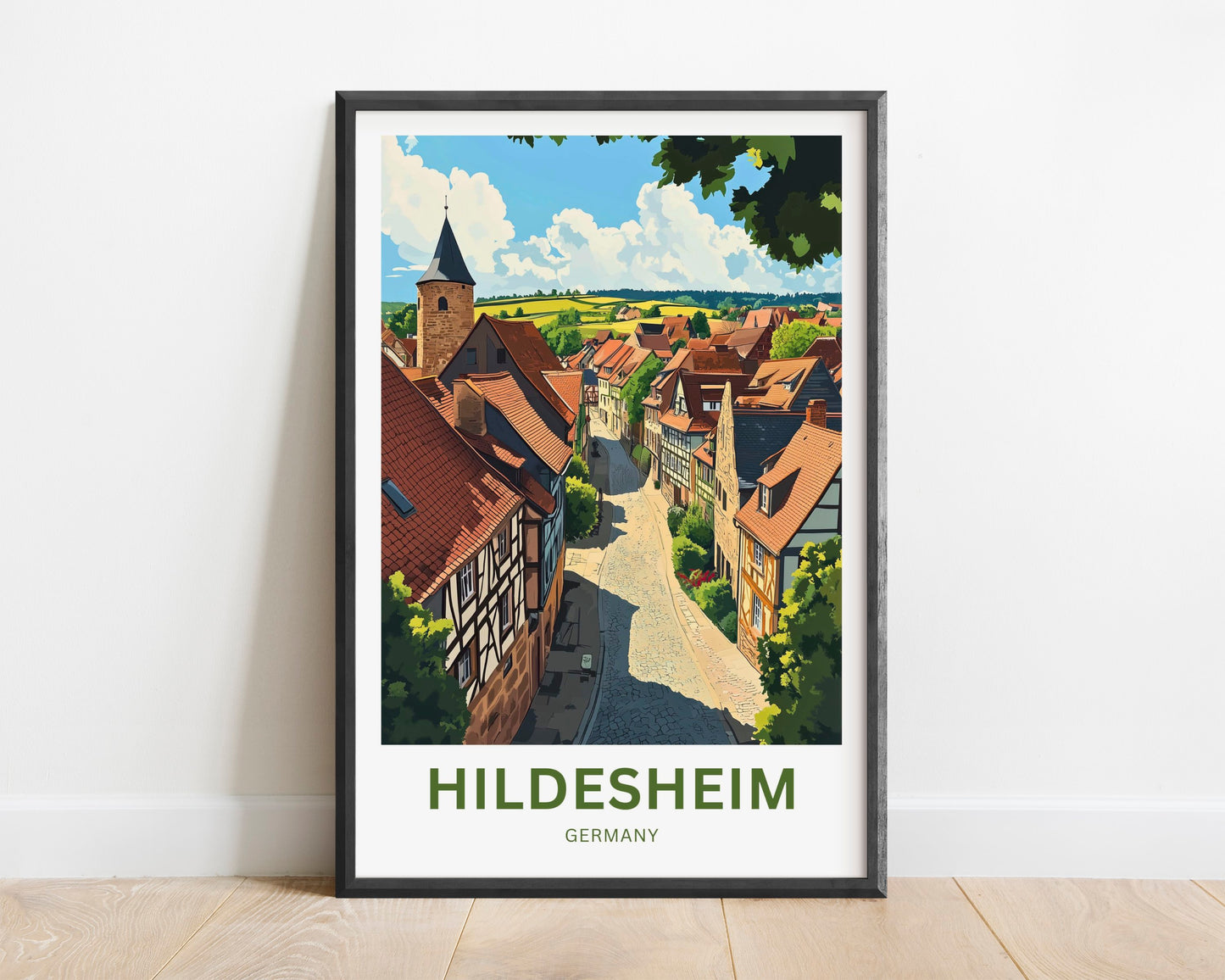 Hildesheim Travel Poster- Germany Where History Lives