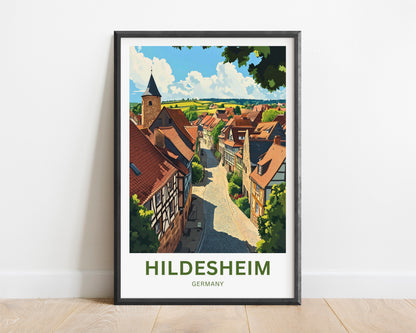 Hildesheim Travel Poster- Germany Where History Lives