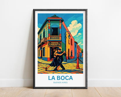 La Boca Travel Poster - Caminito Street