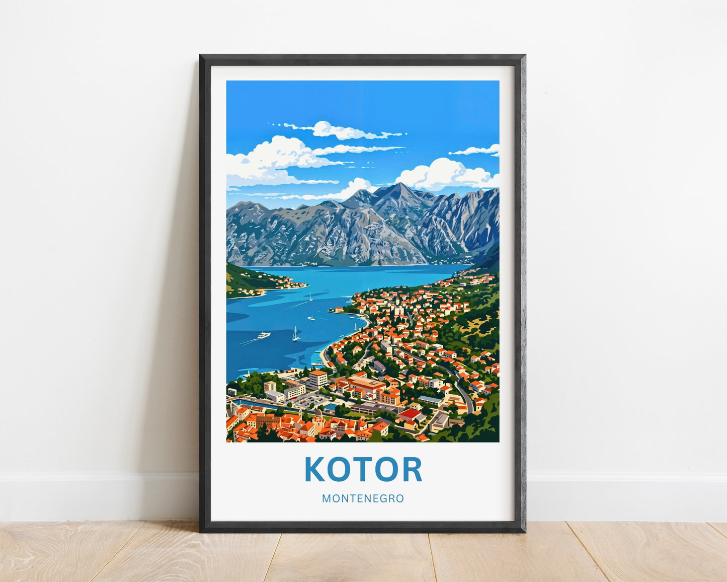 Kotor Travel Poster -   Montenegro Town by the Sea