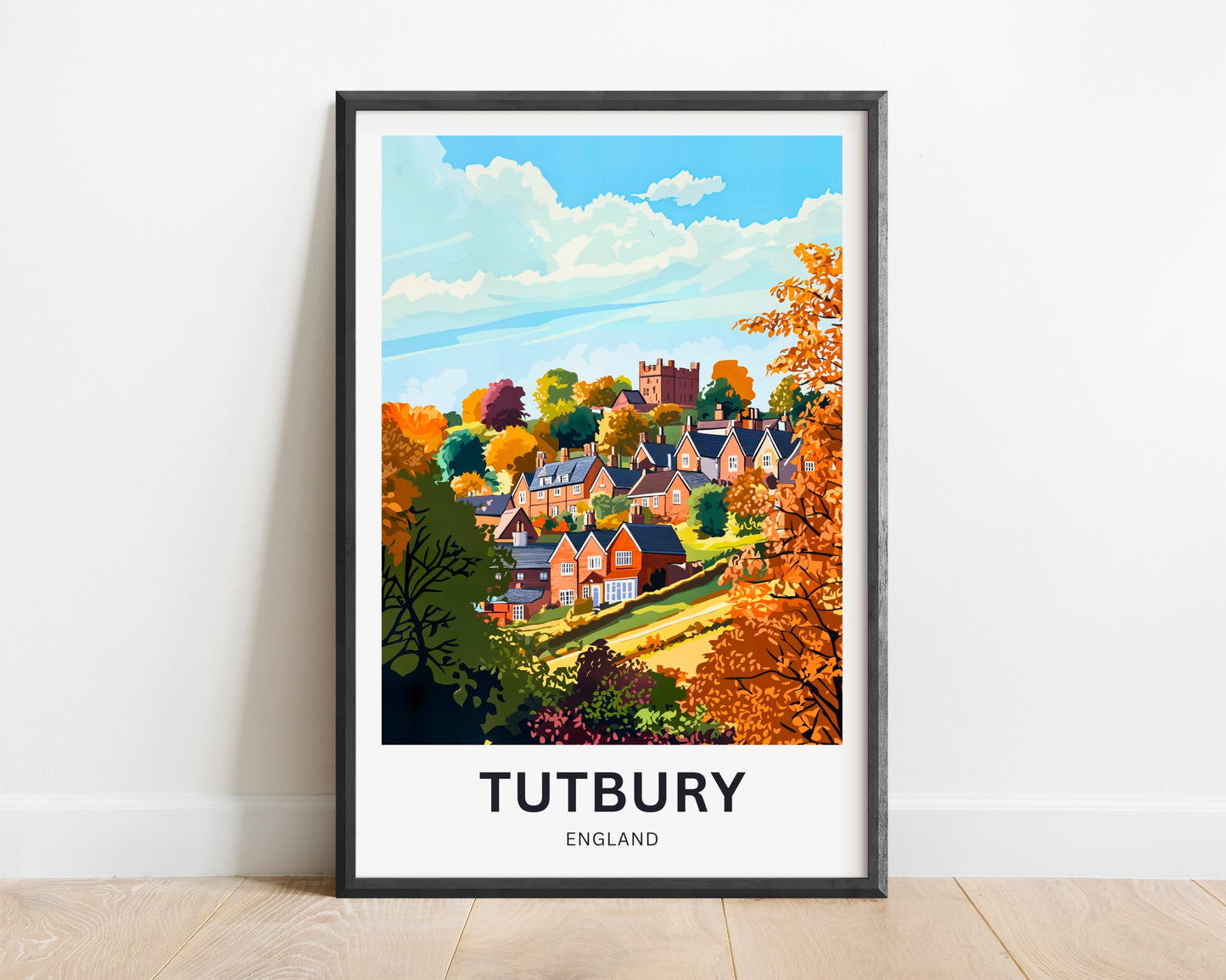 Tutbury Travel Poster - A Historic English Gem