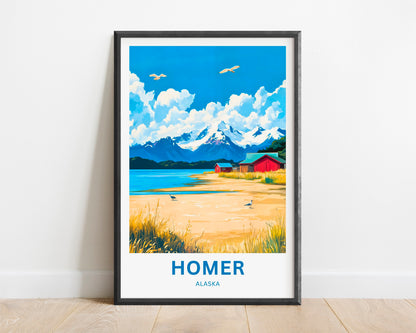 Homer Travel Poster - Serene Alaska’s Beauty